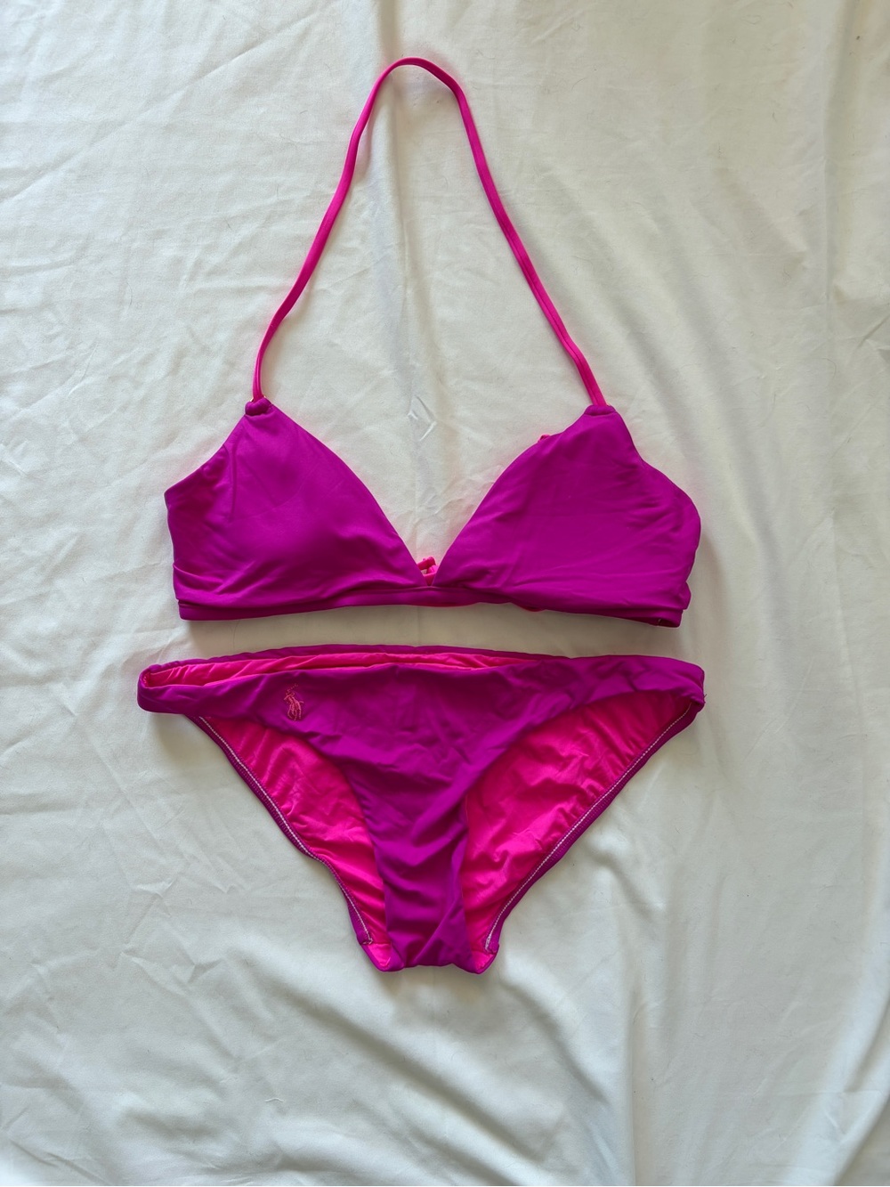 Ralph Lauren Fuchsia Halter Bikini Set
